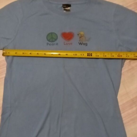 Peace, Love, Wag... Ladies Tee - Size: Small (0407) - Picture 3 of 7